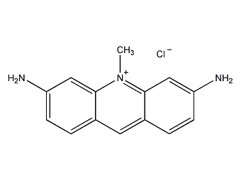 chlorinated 3,6-diamino-10-methylacridine structure