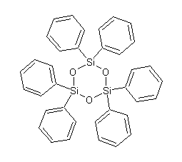 hexaphenylcyclotrisiloxane structural formula