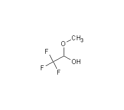 trifluoroacetaldehyde methyl hemiacetal structural formula