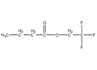 butanoic acid-2,2,2-trifluoroethyl ester structural formula