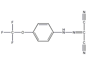 carbonyl cyanide p-trifluoromethoxyphenylhydrazone structural formula