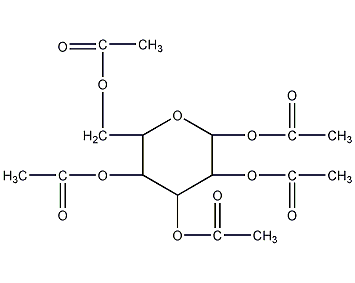 β-d-glucose pentaacetate structural formula