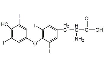 d-thyroxine structural formula
