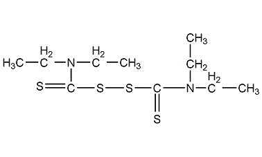 structural formula of tetraethylthiuram disulfide