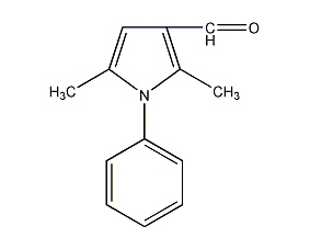 2,5-dimethyl-1-phenylpyrrole-3-carbonaldehyde structural formula