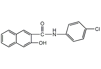 n-(3-hydroxy-2-naphthoyl)p-chloroaniline structural formula