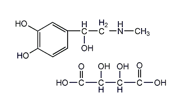 structural formula of epinephrine tartrate