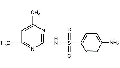 sulfadimethylpyrimidine structural formula